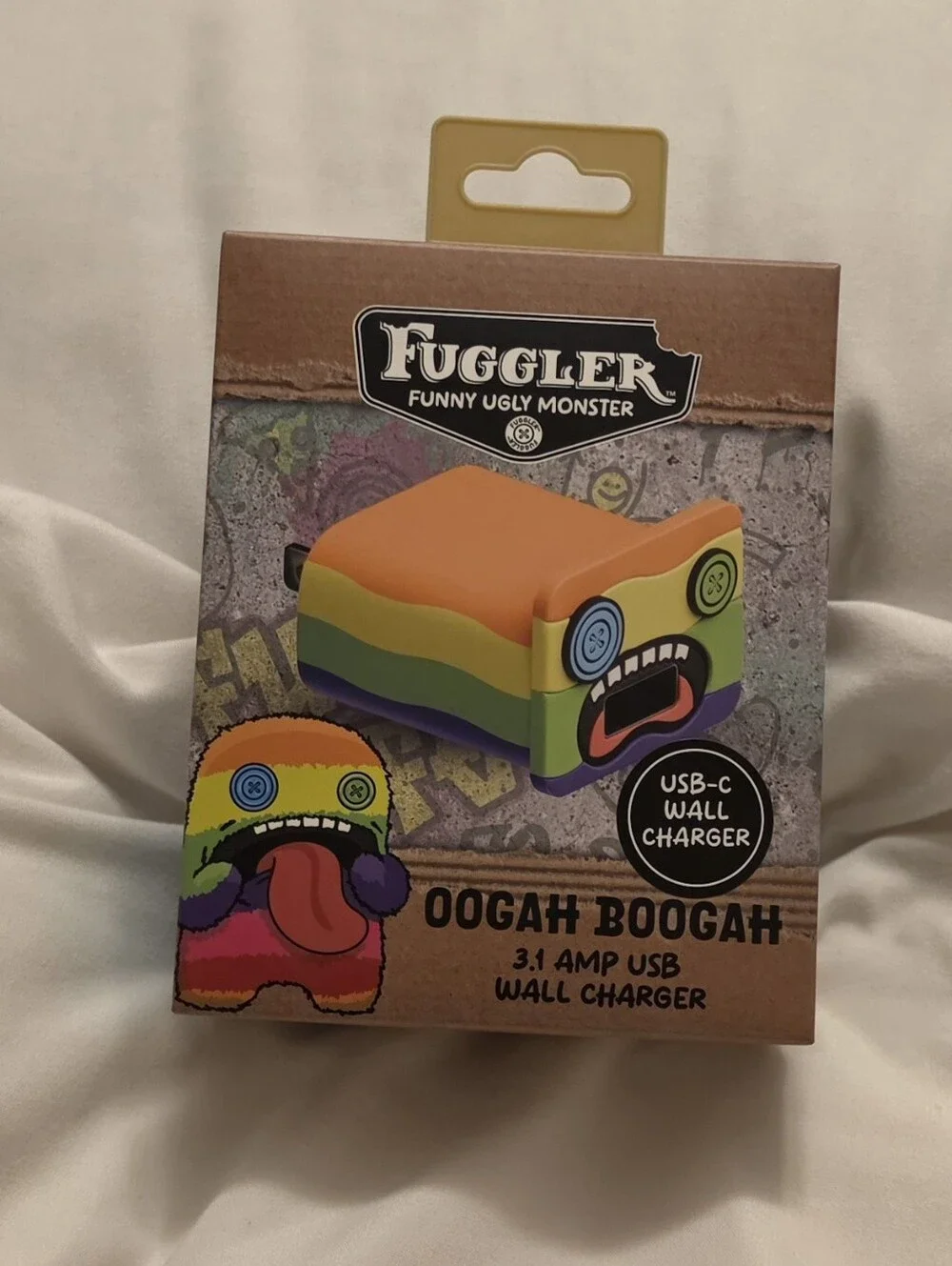 Fuggler USB Wall Charger OOGAH BOOGAH Funny Ugly Monster USB-C 3.1 Amp Block NIB